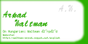 arpad waltman business card